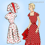 Mail Order 2601: 1950s MIsses Dress & Jacket Size 30 Bust Vintage Sewing Pattern