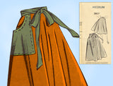 1950s Vintage Mail Order Sewing Pattern 2607 Uncut Misses Wrap Skirt Sz 26-28 W - Vintage4me2
