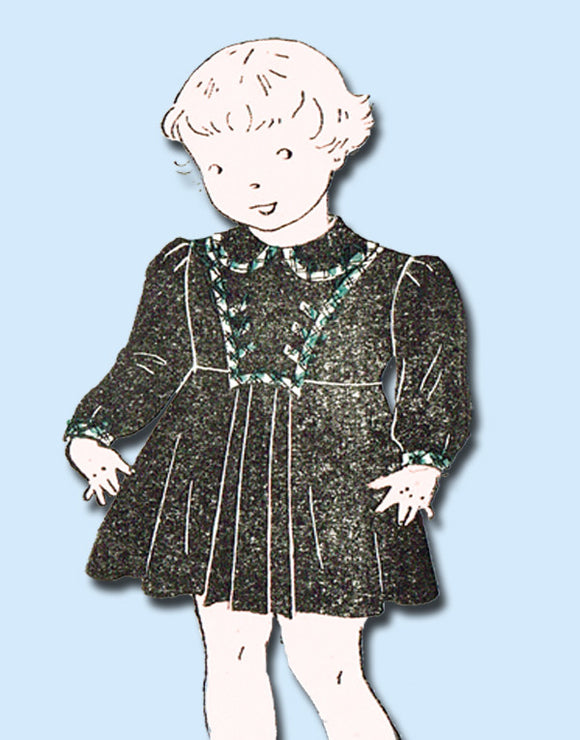 1930s Vintage Mail Order Sewing Pattern 2610 Toddler Girls Dress Size 2 21 Bust - Vintage4me2