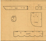 1940s Original Vintage Mail Order Pattern 2613 Uncut Misses Cocktail Apron