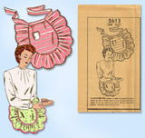 1940s Original Vintage Mail Order Pattern 2613 Uncut Misses Cocktail Apron