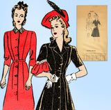 Mail Order 2627:1940s Uncut Misses Princess Dress Sz 34 B Vintage Sewing Pattern