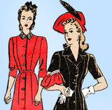 Mail Order 2627:1940s Uncut Misses Princess Dress Sz 34 B Vintage Sewing Pattern