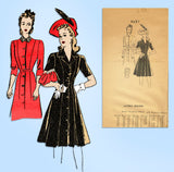 Mail Order 2627:1940s Uncut Misses Princess Dress Sz 34 B Vintage Sewing Pattern