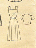 Fashion Service 2630: 1950s Misses Sun Dress & Bolero 32B Vintage Sewing Pattern - Vintage4me2