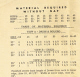 Fashion Service 2630: 1950s Misses Sun Dress & Bolero 32B Vintage Sewing Pattern - Vintage4me2