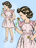 Fashion Service 2648: 1940s Easy Toddler Girls Dress Sz 6 Vintage Sewing Pattern - Vintage4me2