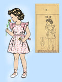 Fashion Service 2648: 1940s Easy Toddler Girls Dress Sz 6 Vintage Sewing Pattern - Vintage4me2