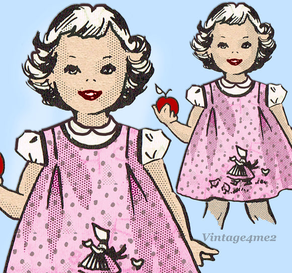 Mail Order 2650: 1960s Uncut 12 Month Tot Jumper Dress Vintage Sewing Pattern - Vintage4me2