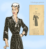 Mail Order 2654: 1940s Lovely Misses WWII Dress Size 34 B Vintage Sewing Pattern