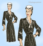 Mail Order 2654: 1940s Lovely Misses WWII Dress Size 34 B Vintage Sewing Pattern