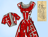 1940s Vintage Mail Order Sewing Pattern 2664 Misses Dress & Bolero Sz 28 Bust