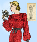 Mail Order 2668: 1930s Shirred Evening Blouse Sz 32 B Vintage Sewing Pattern - Vintage4me2