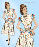 Mail Order 2673: 1940s Uncut Misses Keyhole Dress Sz 33 B Vintage Sewing Pattern