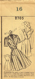 1940s Vintage Fashion Service Sewing Pattern 2705 Uncut Misses House Dress 34B