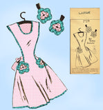 1950s Vintage Mail Order Pattern 2729 Misses Farm Kitchen Apron Sz Large