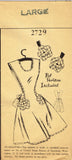 1950s Vintage Mail Order Pattern 2729 Misses Farm Kitchen Apron Sz Large