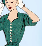 1950s Vintage Mail Order Sewing Pattern 2739 Uncut Misses Street Dress Size 35 B
