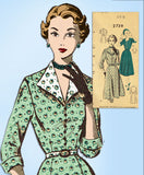 1950s Vintage Mail Order Sewing Pattern 2739 Uncut Misses Street Dress Size 35 B