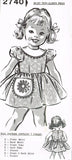 Mail Order 2740: 1950s Vintage Sewing Pattern Little  Girls Dress Crocheted Trim Sz 7 Vintage4me2