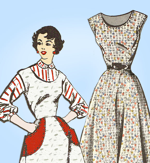 Fashion Service 2743: 1950s Misses Jumper & Blouse 32 B Vintage Sewing Pattern - Vintage4me2