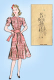 1940s Vintage Mail Order Sewing Pattern 2747 Misses Street Dress Size 32 Bust