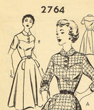 Fashion Service 2764: 1950s Misses Western Dress Sz 32 B Vintage Sewing Pattern - Vintage4me2