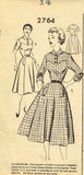 Fashion Service 2764: 1950s Misses Western Dress Sz 32 B Vintage Sewing Pattern - Vintage4me2