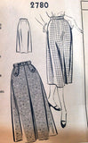 1950s Vintage Mail Order Sewing Pattern 2780 Misses Slender Skirt Size 24 Waist - Vintage4me2