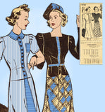 Mail Order 2782: 1930s Misses 2 Piece Suit Size 35 Bust Vintage Sewing Pattern