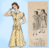 Mail Order 2788: 1940s Uncut Plus Size Princess Dress 40B Vintage Sewing Pattern