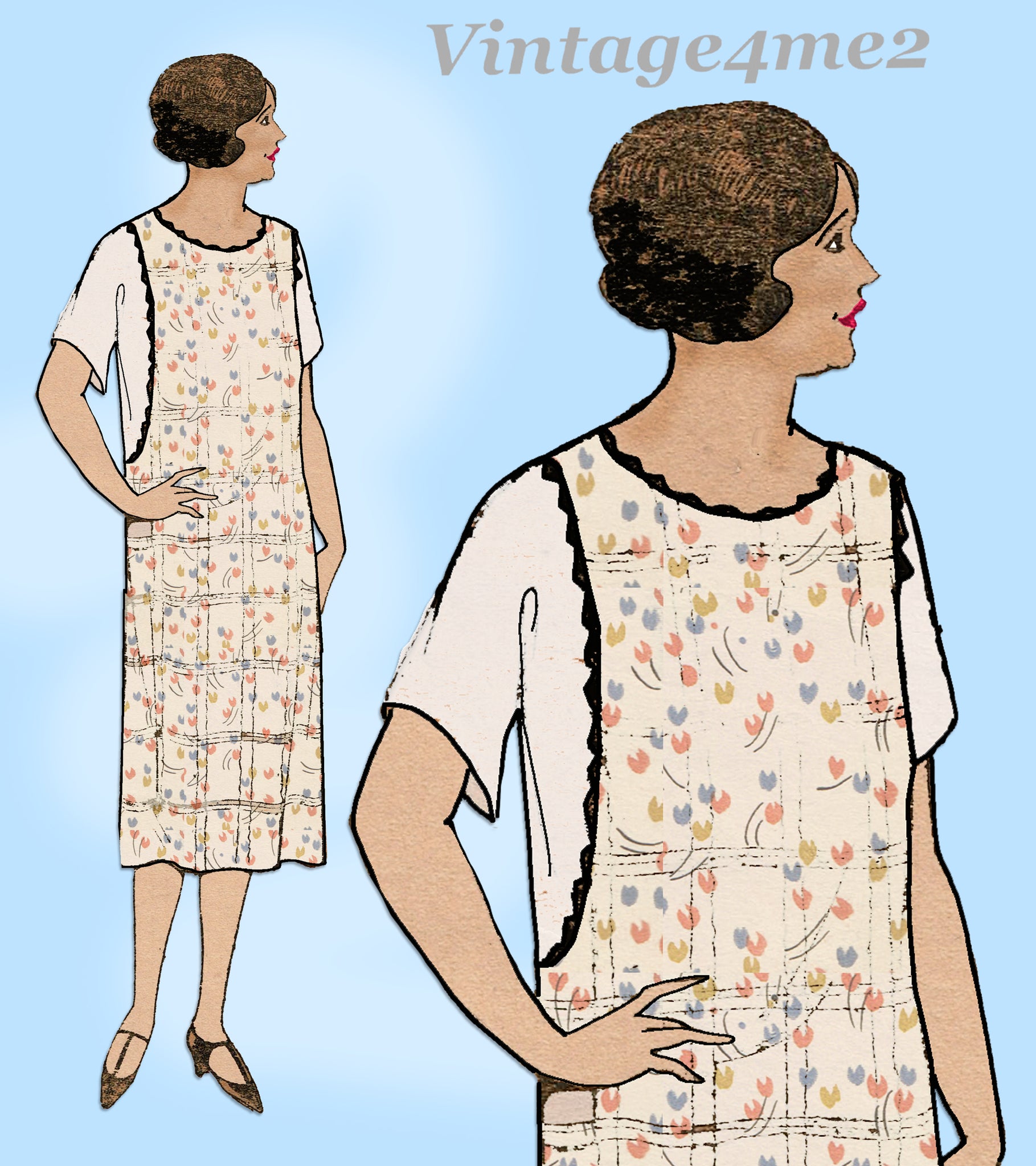 Ladies Home Journal 6422: 1920s Misses Apron Vintage Sewing Pattern – Vintage4me2