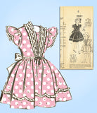 Fashion Service 2801: 1940s Uncut Toddler Girls Dress Sz4 Vintage Sewing Pattern - Vintage4me2