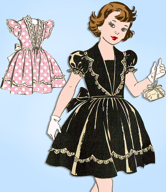 Fashion Service 2801: 1940s Uncut Toddler Girls Dress Sz4 Vintage Sewing Pattern - Vintage4me2