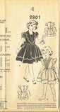 Fashion Service 2801: 1940s Uncut Toddler Girls Dress Sz4 Vintage Sewing Pattern - Vintage4me2