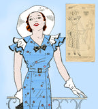 Mail Order 2832: 1930s Uncut Misses Afternoon Dress 34 B Vintage Sewing Pattern