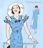Mail Order 2832: 1930s Uncut Misses Afternoon Dress 34 B Vintage Sewing Pattern