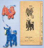 1940s Vintage Mail Order Sewing Pattern 2855 Dog and Horse Stuffed Animals ORIG - Vintage4me2