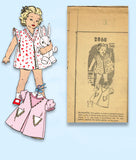 1940s Vintage Mail Order Sewing Pattern 2868 Baby Girls WWII Dress Size 1 20 B