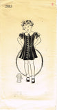 1930s Original Vintage Mail Order Pattern 2883 Toddler Girls Princess Dress Sz 4