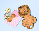 1950s Vintage Mail Order Sewing Pattern 2887 Uncut Lion Laundry Bag Doll