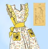Mail Order 2905: 1940s Charming Misses Pinafore Apron 34B Vintage Sewing Pattern