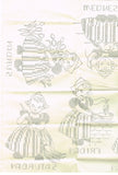 1950s Vintage Mail Order Embroidery Transfer 2912 Uncut DOW Dutch Gal Tea Towels