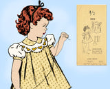 Fashion Service 2912: 1940s Cute Baby Girls Dress Sz 6mos Vintage Sewing Pattern - Vintage4me2