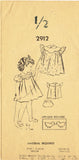 Fashion Service 2912: 1940s Cute Baby Girls Dress Sz 6mos Vintage Sewing Pattern - Vintage4me2
