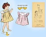 Fashion Service 2912: 1940s Cute Baby Girls Dress Sz 6mos Vintage Sewing Pattern - Vintage4me2
