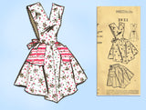 1950s Vintage Fashion Service Sewing Pattern 2923 Misses Full Bib Apron Sz 32-34 B