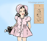 Fashion Service 2935: 1940s Uncut Toddler Girls Dress Sz4 Vintage Sewing Pattern