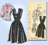 1950s Vintage Mail Order Sewing Pattern 2942 Uncut Misses Jumper Dress Size 35 B