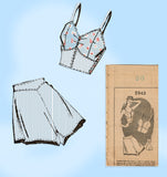 Mail Order 2943: 1940s Rare Plus Size Womens Bra 50 Bust Vintage Sewing Pattern